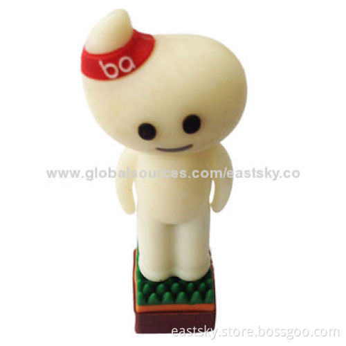 Custom Snow man Shape USB flash drive, made of soft PVC material, OEM orders are welcomeNew